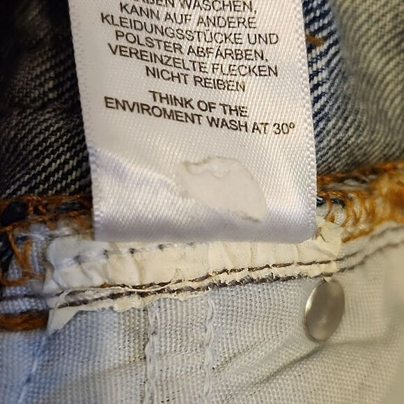 asos 100% cotton acid washed barrel leg super high rise button fly jeans, 28 - Picture 8 of 8